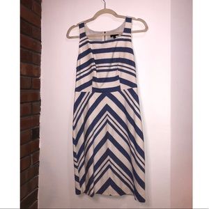 The Limited Blue & White Stripe Sheath Dress Sz 0